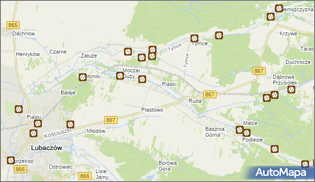 mapa Basznia Dolna, Basznia Dolna na mapie Targeo