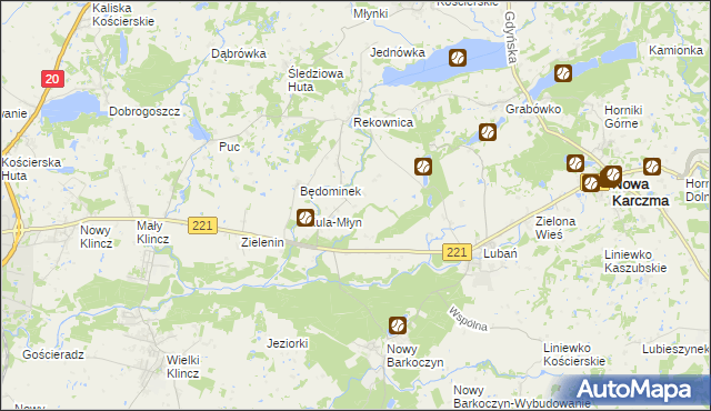 mapa Będomin, Będomin na mapie Targeo