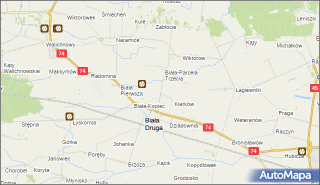 mapa Biała-Parcela, Biała-Parcela na mapie Targeo