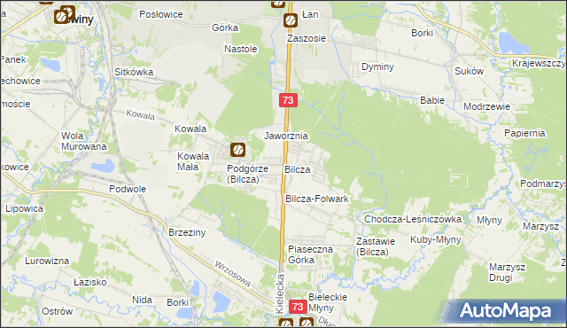 mapa Bilcza gmina Morawica, Bilcza gmina Morawica na mapie Targeo