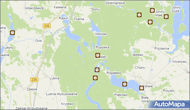 mapa Blewiec, Blewiec na mapie Targeo