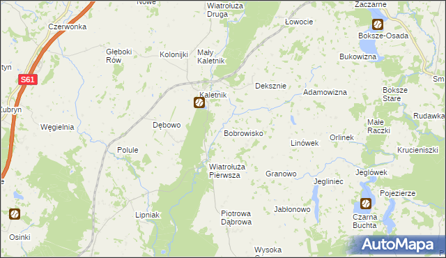 mapa Bobrowisko gmina Suwałki, Bobrowisko gmina Suwałki na mapie Targeo