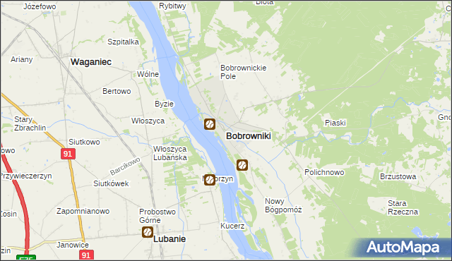 mapa Bobrowniki powiat lipnowski, Bobrowniki powiat lipnowski na mapie Targeo