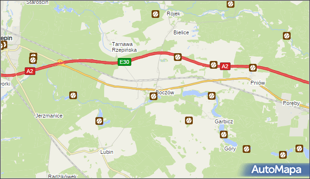 mapa Boczów gmina Torzym, Boczów gmina Torzym na mapie Targeo