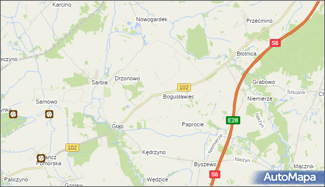 mapa Bogusławiec, Bogusławiec na mapie Targeo