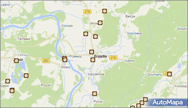 mapa Bojadła, Bojadła na mapie Targeo