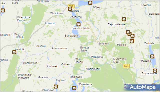 mapa Boksze Stare, Boksze Stare na mapie Targeo