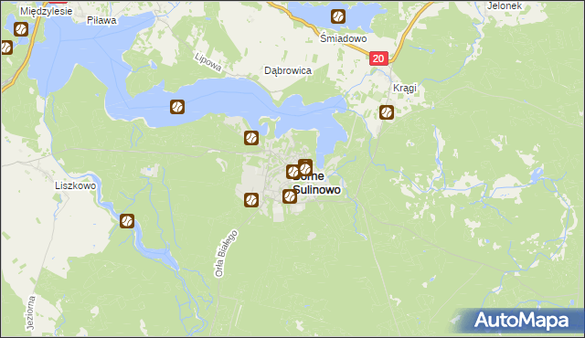 mapa Borne Sulinowo, Borne Sulinowo na mapie Targeo