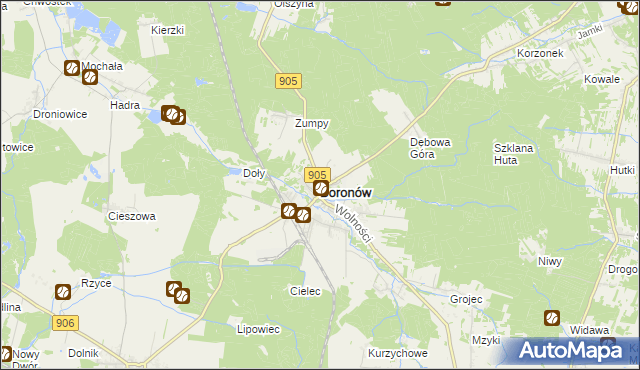 mapa Boronów, Boronów na mapie Targeo