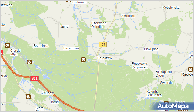 mapa Boroszów, Boroszów na mapie Targeo