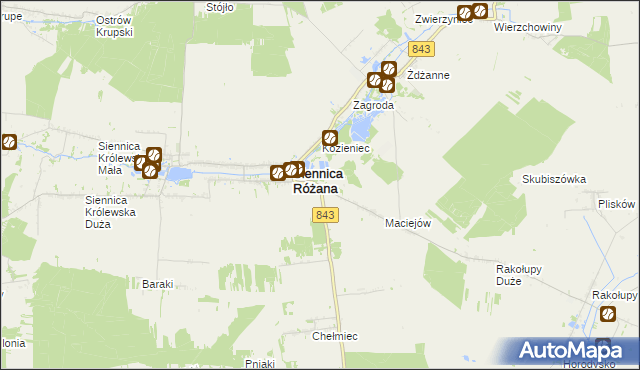 mapa Boruń, Boruń na mapie Targeo