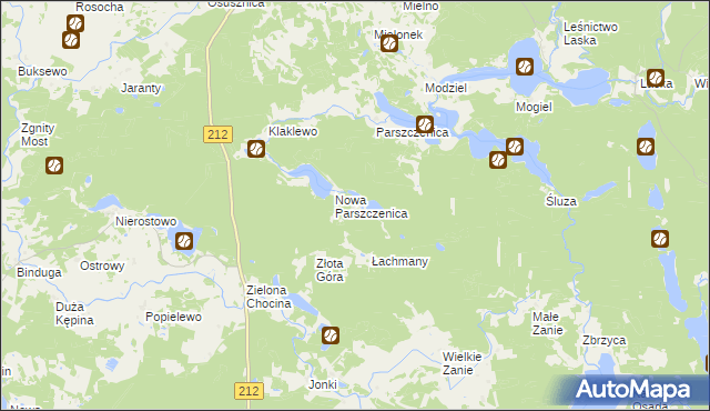 mapa Boryń gmina Konarzyny, Boryń gmina Konarzyny na mapie Targeo