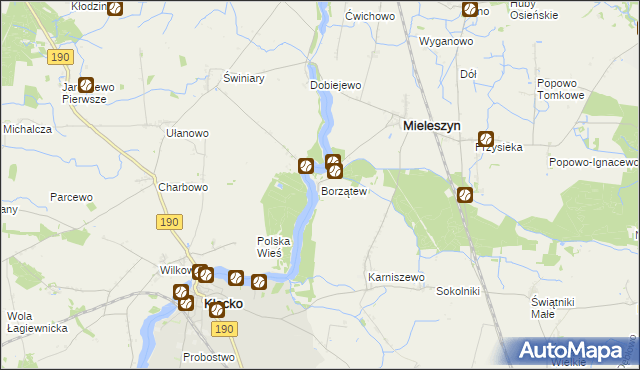 mapa Borzątew, Borzątew na mapie Targeo