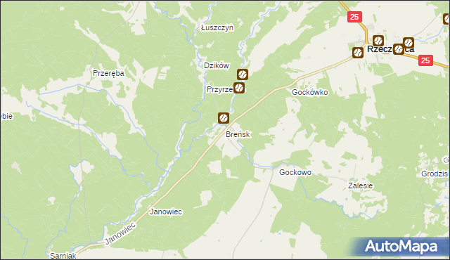 mapa Breńsk, Breńsk na mapie Targeo