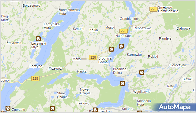 mapa Brodnica Górna, Brodnica Górna na mapie Targeo