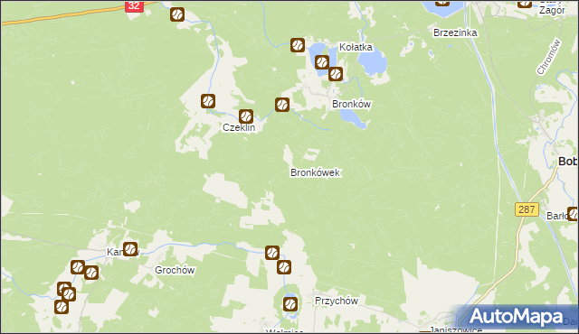 mapa Bronkówek, Bronkówek na mapie Targeo