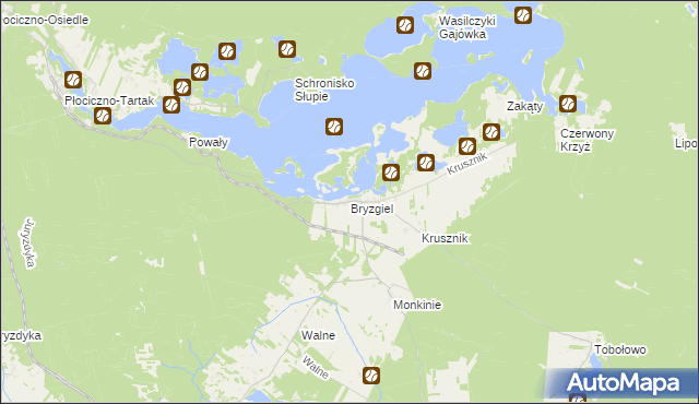 mapa Bryzgiel, Bryzgiel na mapie Targeo