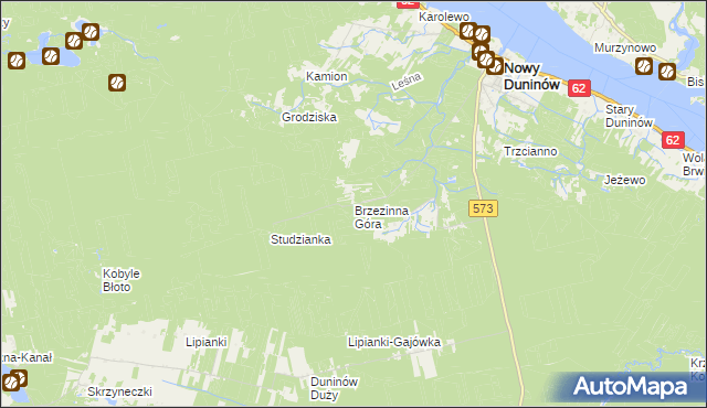 mapa Brzezinna Góra, Brzezinna Góra na mapie Targeo