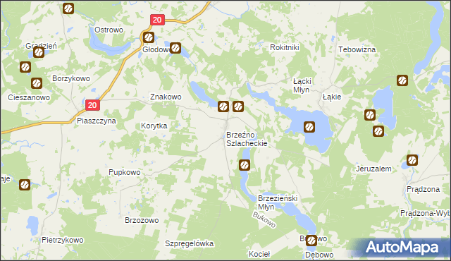 mapa Brzeźno Szlacheckie, Brzeźno Szlacheckie na mapie Targeo