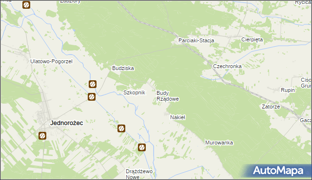 mapa Budy Rządowe, Budy Rządowe na mapie Targeo