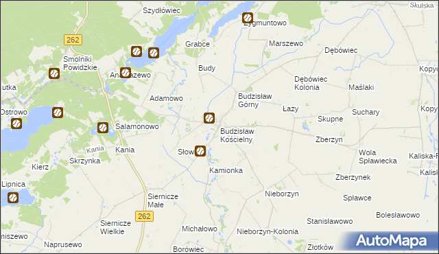 mapa Budzisław Kościelny, Budzisław Kościelny na mapie Targeo