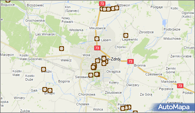 mapa Busko-Zdrój, Busko-Zdrój na mapie Targeo