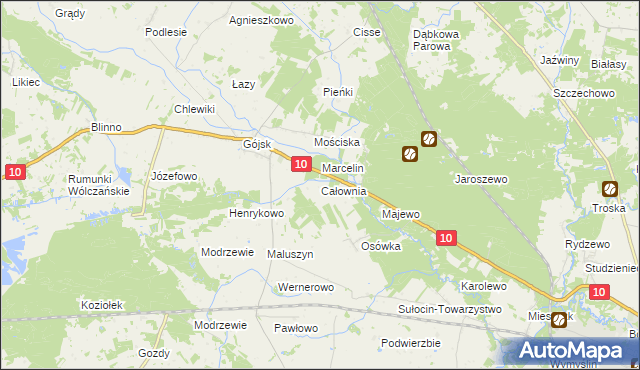 mapa Całownia, Całownia na mapie Targeo