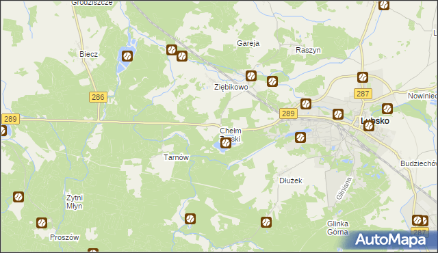 mapa Chełm Żarski, Chełm Żarski na mapie Targeo