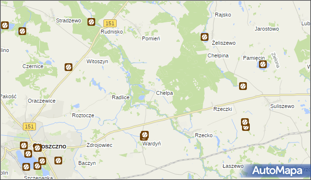 mapa Chełpa, Chełpa na mapie Targeo