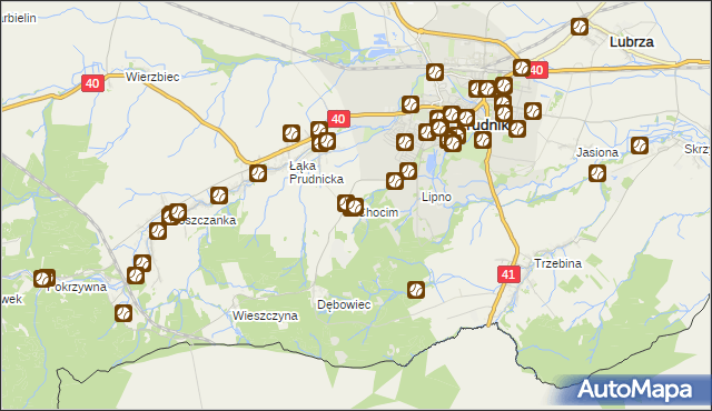 mapa Chocim gmina Prudnik, Chocim gmina Prudnik na mapie Targeo