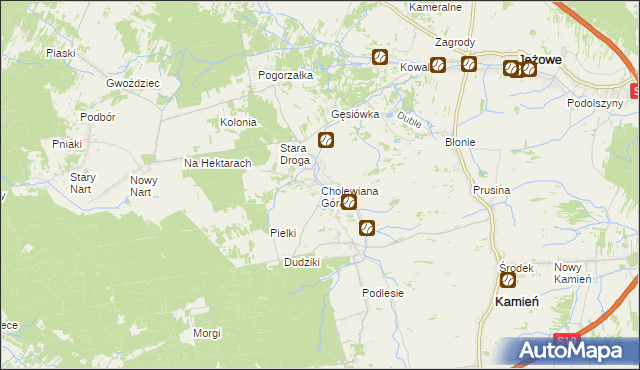 mapa Cholewiana Góra, Cholewiana Góra na mapie Targeo