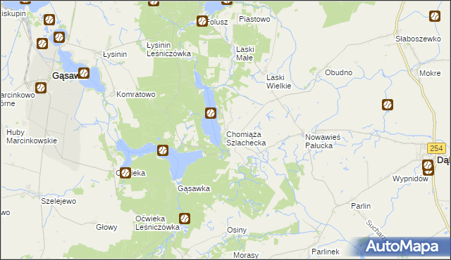 mapa Chomiąża Szlachecka, Chomiąża Szlachecka na mapie Targeo