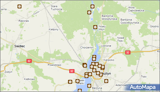 mapa Chorzemin, Chorzemin na mapie Targeo