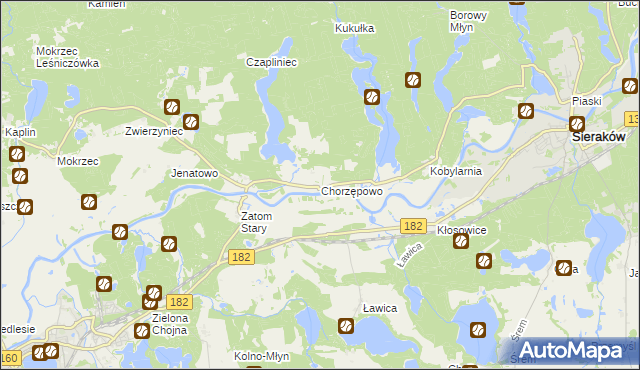 mapa Chorzępowo, Chorzępowo na mapie Targeo