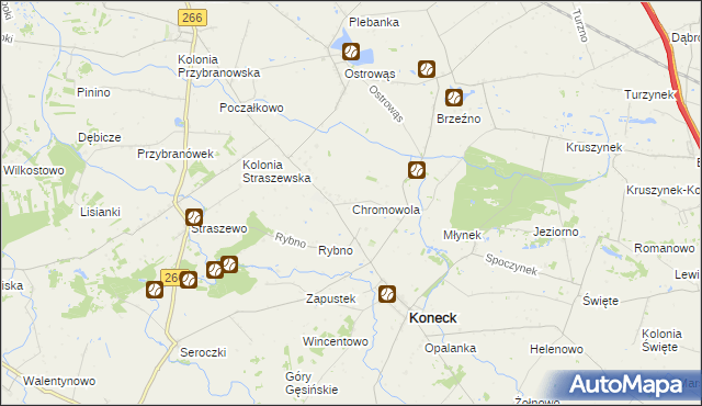 mapa Chromowola, Chromowola na mapie Targeo