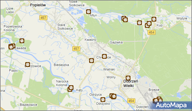 mapa Chróścice, Chróścice na mapie Targeo