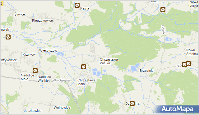 mapa Chrząstawa Wielka, Chrząstawa Wielka na mapie Targeo