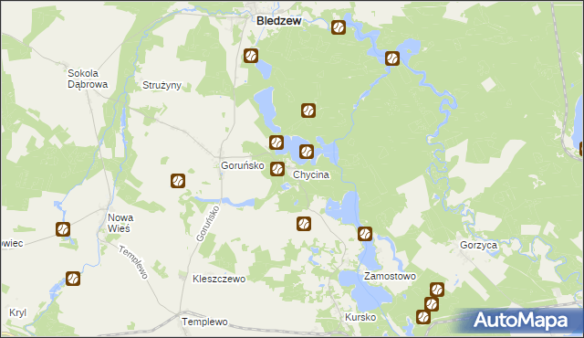 mapa Chycina, Chycina na mapie Targeo