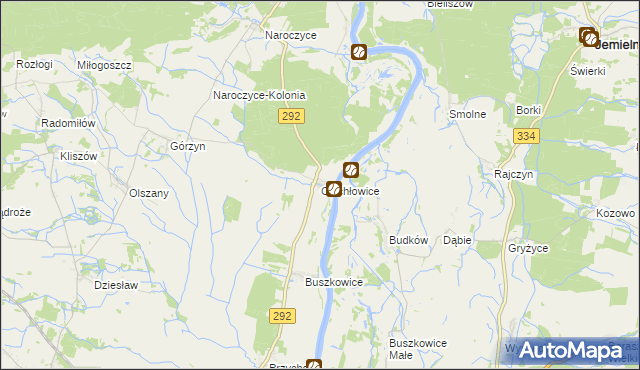 mapa Ciechłowice, Ciechłowice na mapie Targeo