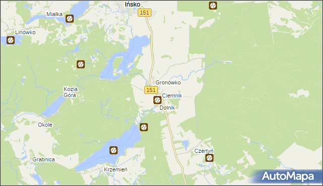 mapa Ciemnik, Ciemnik na mapie Targeo