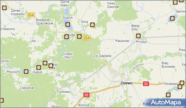 mapa Cis Gajówka, Cis Gajówka na mapie Targeo