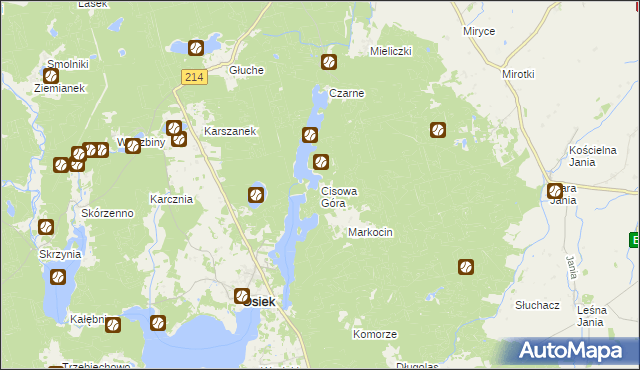 mapa Cisowa Góra, Cisowa Góra na mapie Targeo