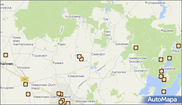 mapa Ćwierdzin, Ćwierdzin na mapie Targeo