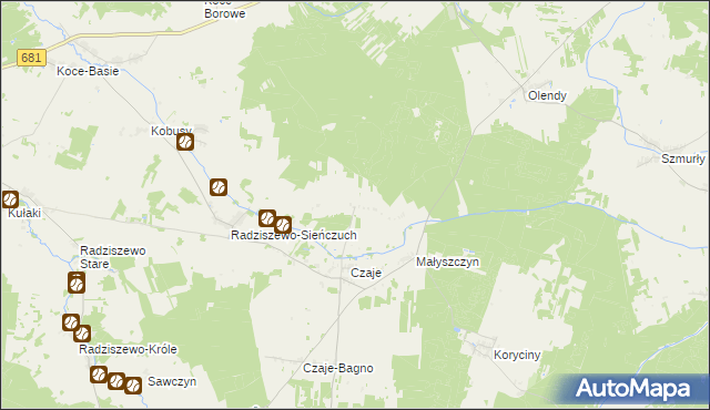 mapa Czaje-Wólka, Czaje-Wólka na mapie Targeo