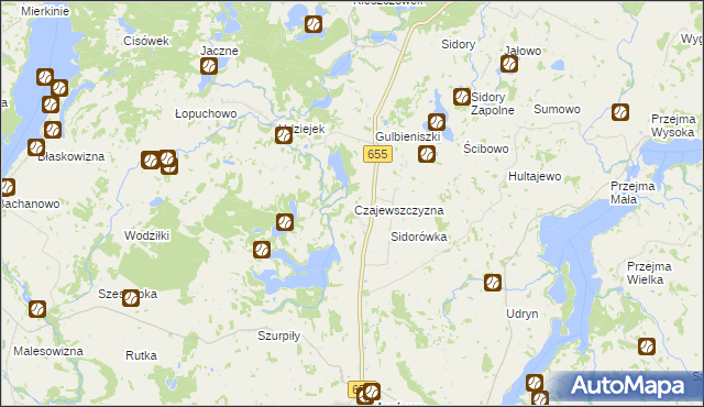 mapa Czajewszczyzna, Czajewszczyzna na mapie Targeo