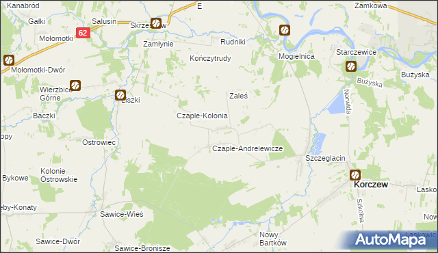 mapa Czaple Górne, Czaple Górne na mapie Targeo