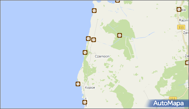 mapa Czarnocin gmina Stepnica, Czarnocin gmina Stepnica na mapie Targeo