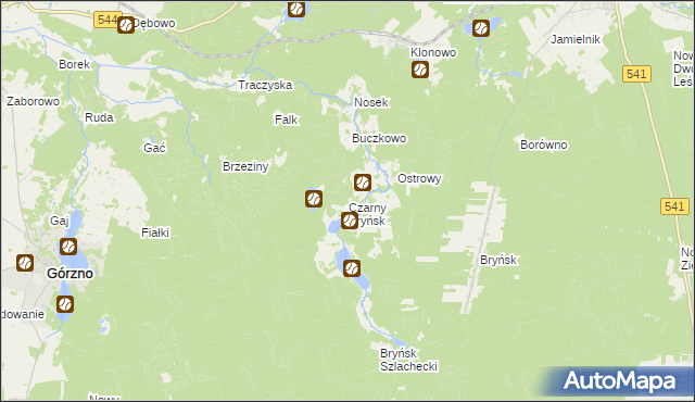 mapa Czarny Bryńsk, Czarny Bryńsk na mapie Targeo