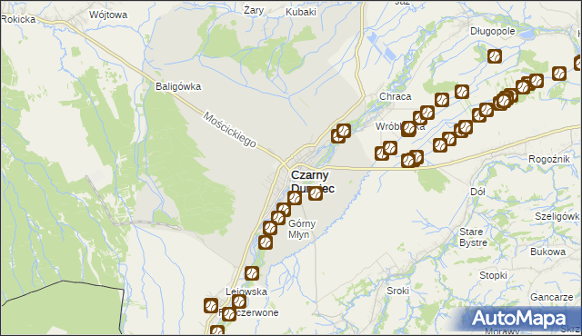 mapa Czarny Dunajec, Czarny Dunajec na mapie Targeo