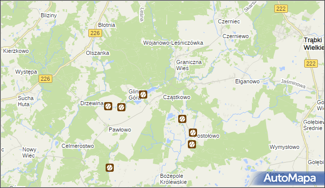 mapa Cząstkowo, Cząstkowo na mapie Targeo